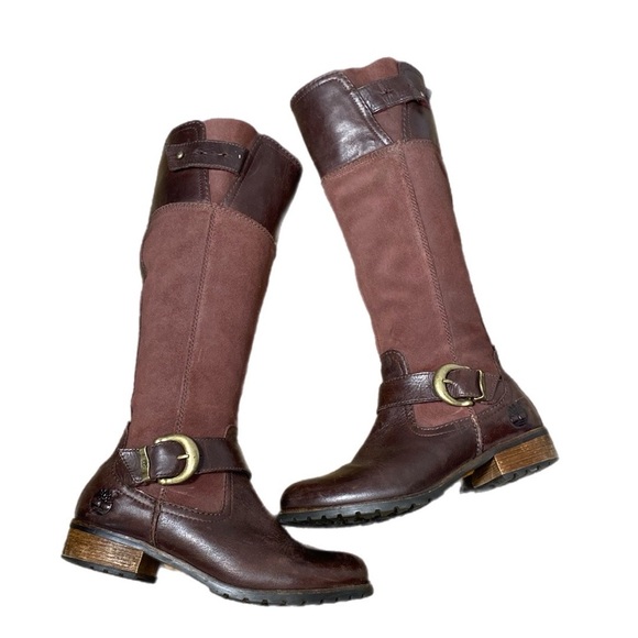 Timberland Earthkeepers Bethel Tall Zip Leather and Suede Knee-High Boots size 6 - Picture 3 of 14